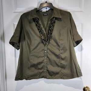 Apt. 9 Olive Ruffle Blouse